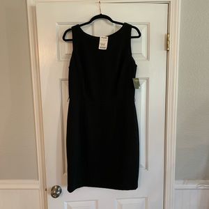 Black and lace sheath dress
